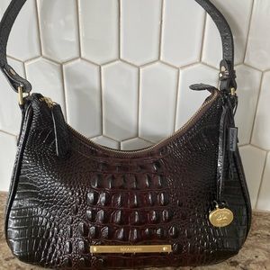 Beautiful BRAHMIN CHOCOLATE Leather Shoulder,NEW